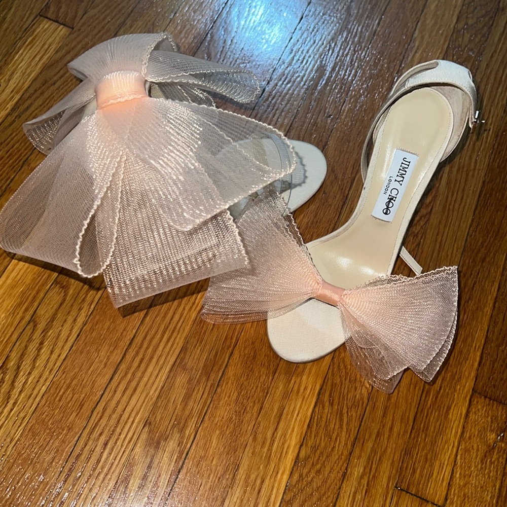 JIMMY CHOO AVELINE BOW HEELS